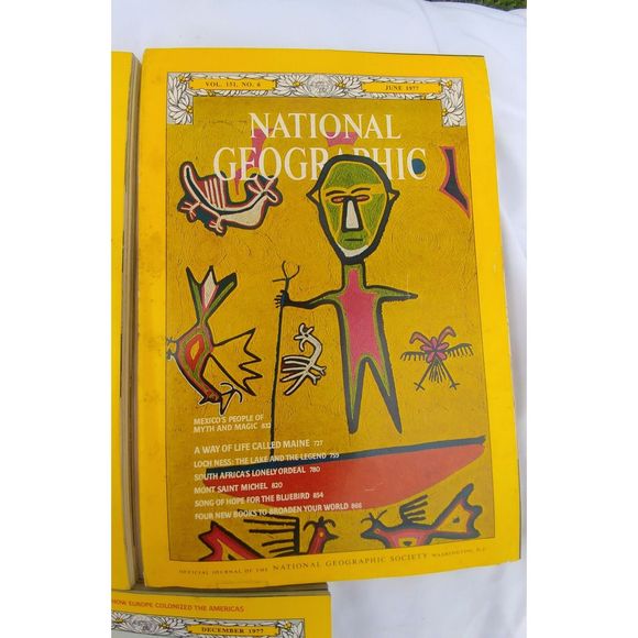 Vintage Bundle of five (5) 1977 National Geographic magazines - Picture 5 of 10